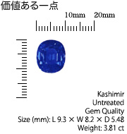 カシミール産サファイヤ (無処理)
