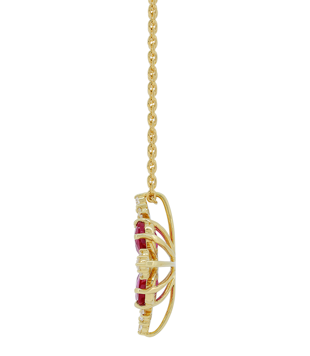 Anniversary Jewelry 18KYG Ruby Diamond Pendant K23777DIRU