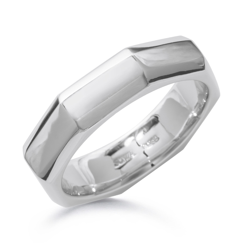 Ephesus Pt950 Octagon Ring P73999
