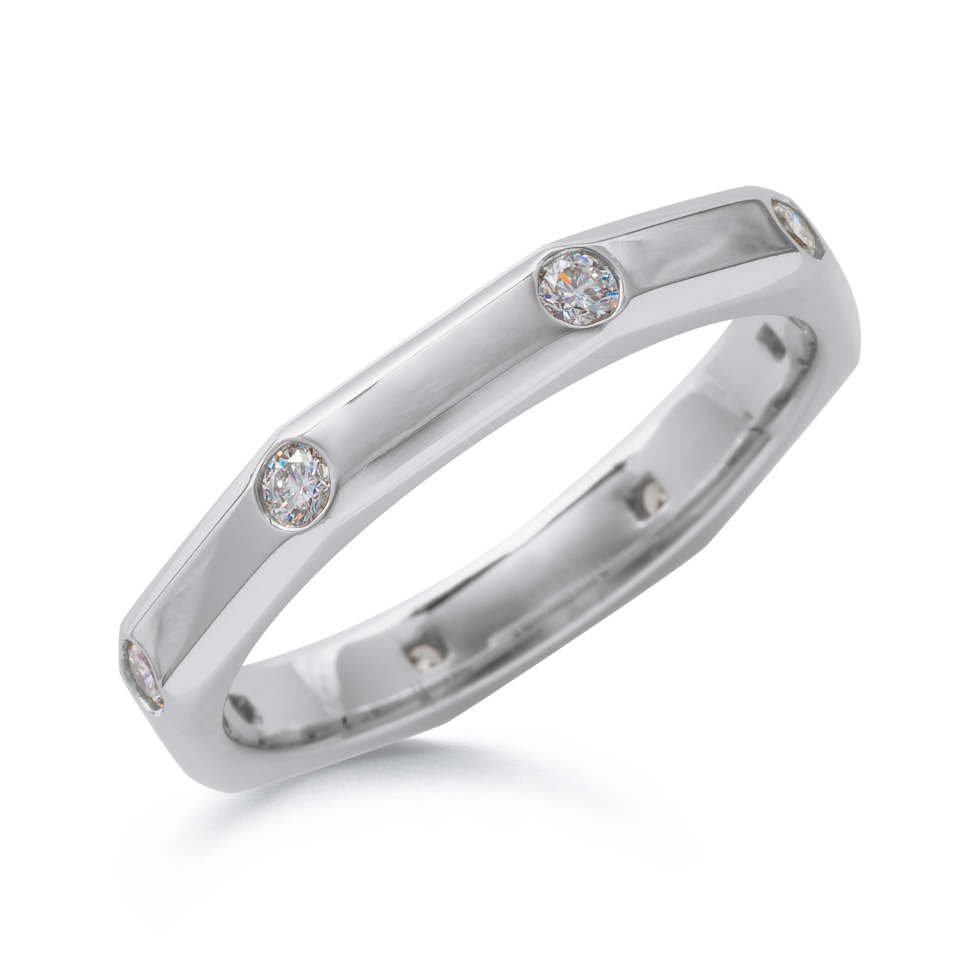 Ephesus Pt950 Octagon Diamond Ring P74218DI