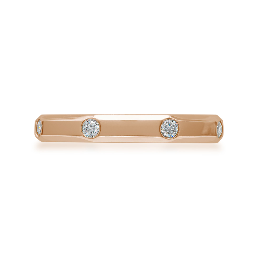 Ephesus 18KPG Octagon Diamond Ring R74218DI