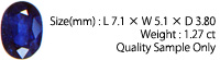 スリランカ産サファイヤ (加熱)