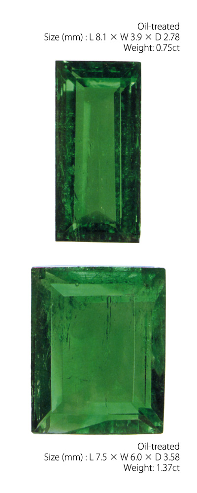 コロンビア産エメラルド（オイル処理）