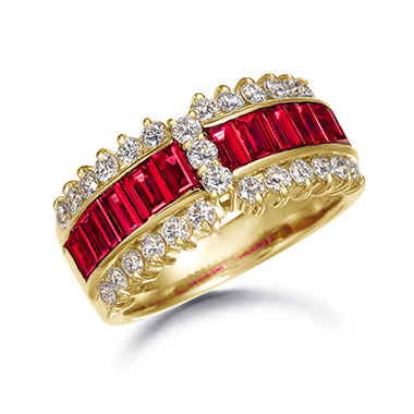 18KYG Ruby Diamond Ring K19942DIRU