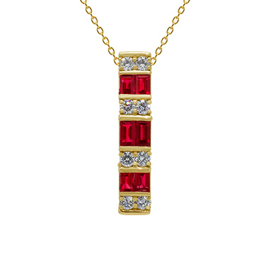 18KYG Ruby Diamond Pendant K23703DIRU