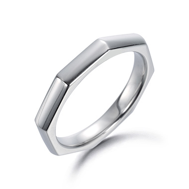 Pt950 Octagon Ring P73997