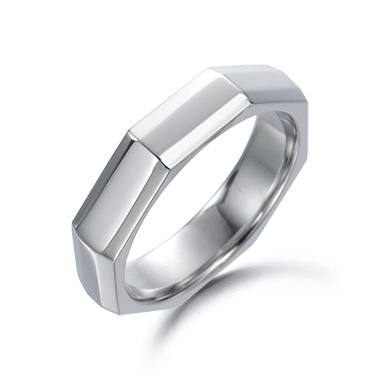 Pt950 Octagon Ring P73999